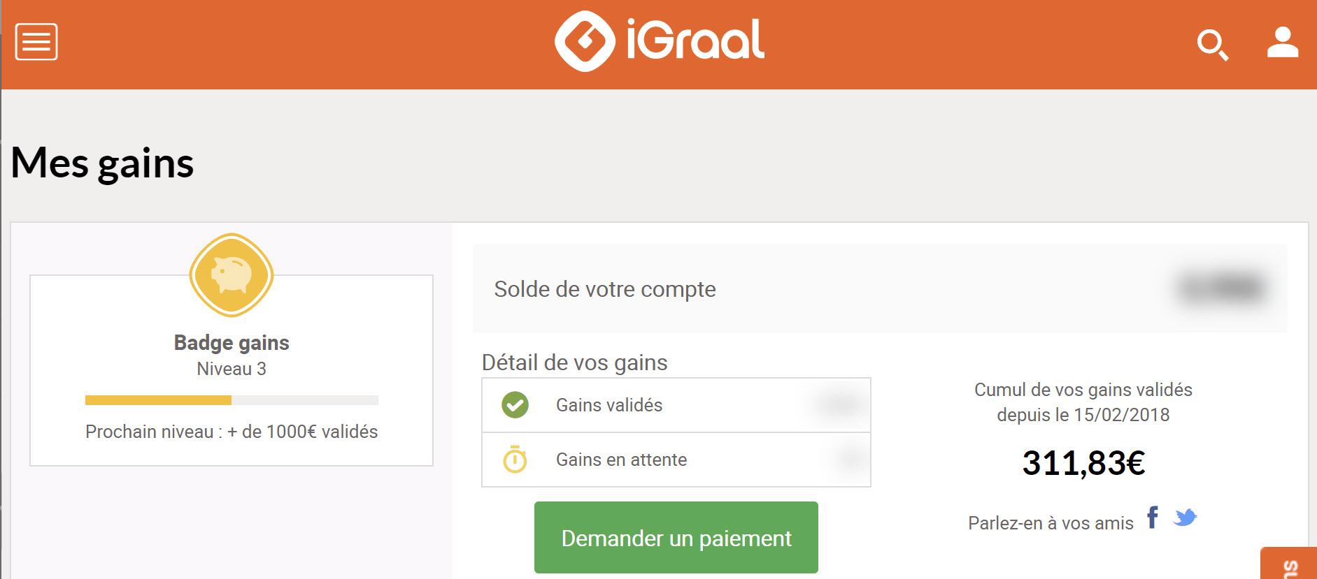 Gagnez des € avec le cashback et igraal